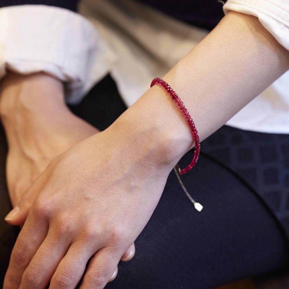 Red Spinel Bracelet  / 1511-008