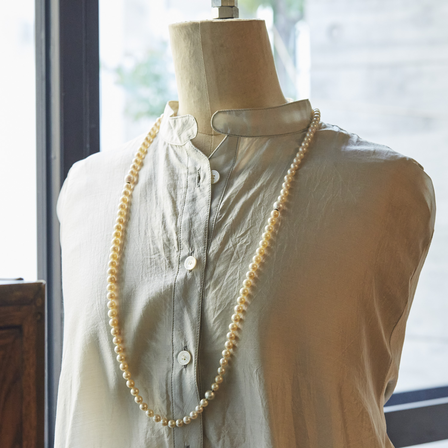 Link Pearl necklace 3way / 1806-016