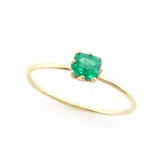 float ring Emerald/ 1611-022
