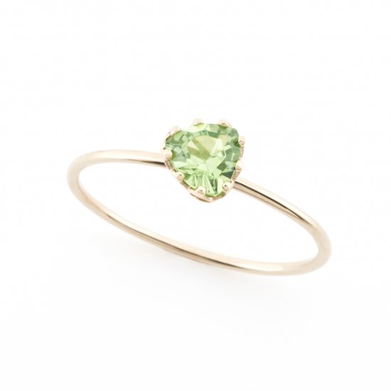 float ring Green Garnet / 1611-024
