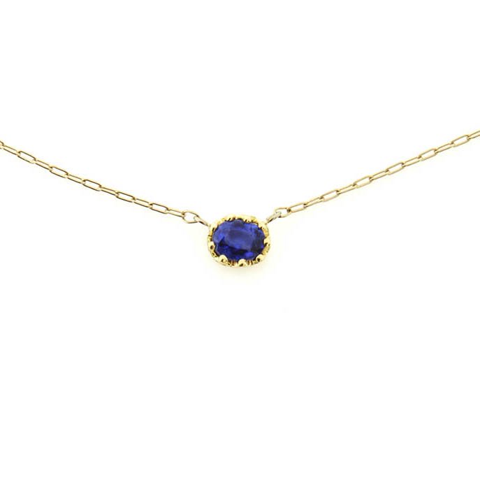 float necklace Sapphire/ 1811-026