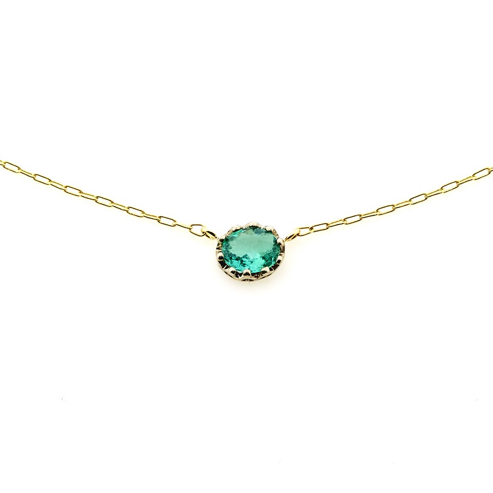 float necklace Emerald/ 1811-029