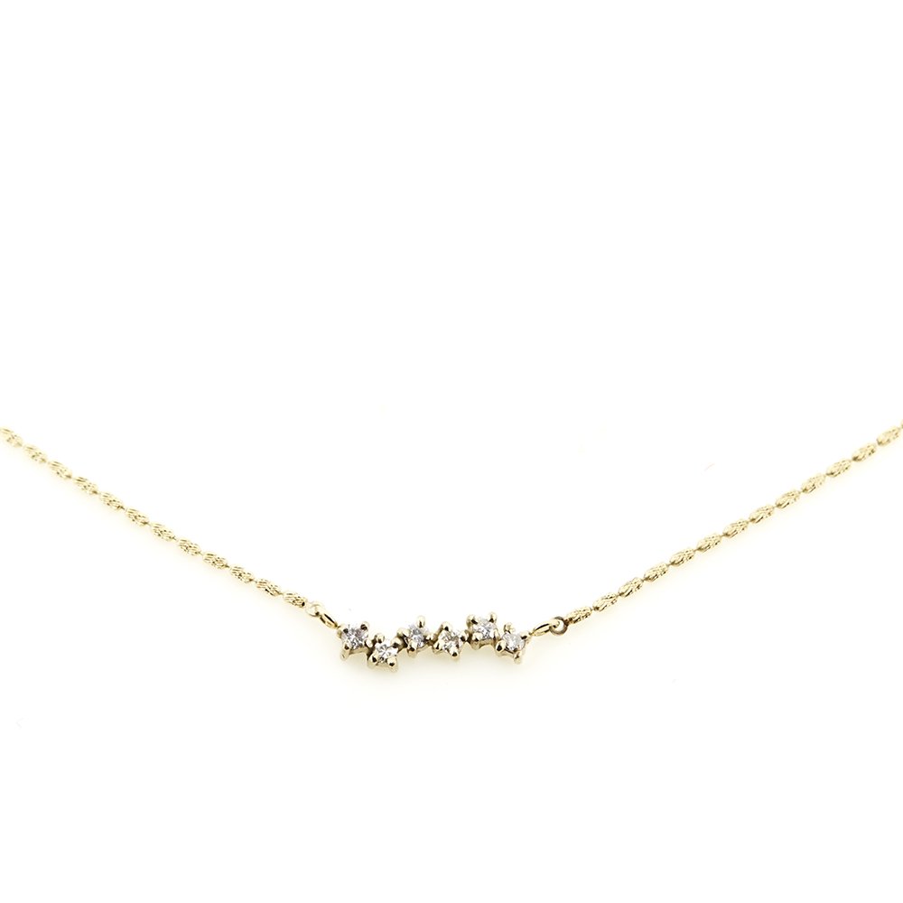 connected diamond necklace / 1812-006