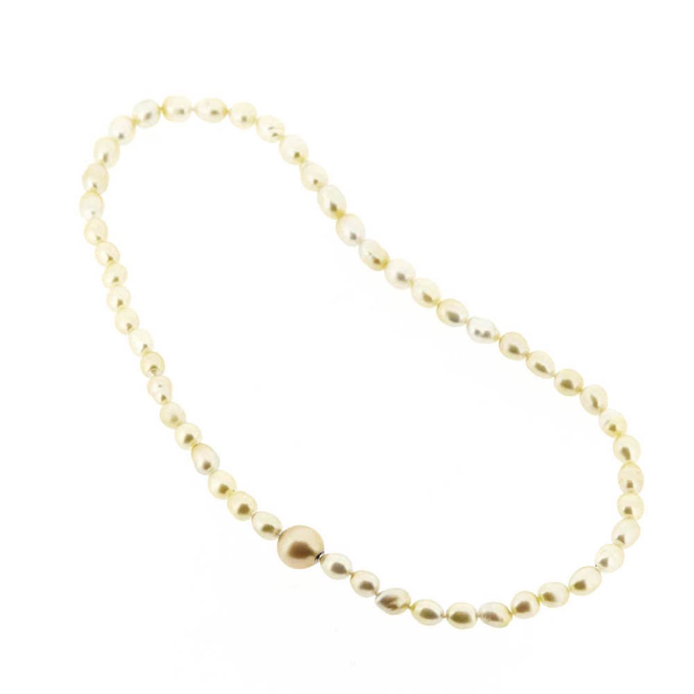 Link South Seas Light Golden Pearl Necklace / 1812-007