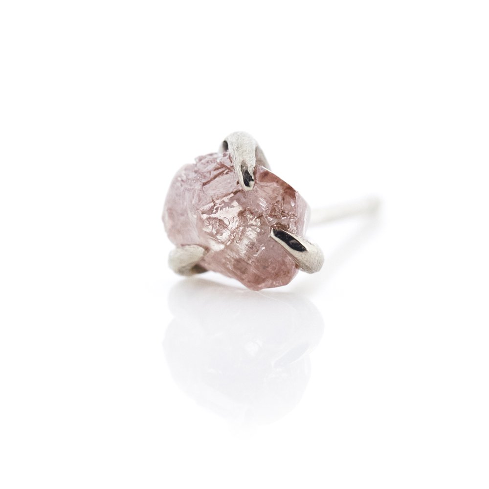 rough pink diamond studded pierce/1903-010