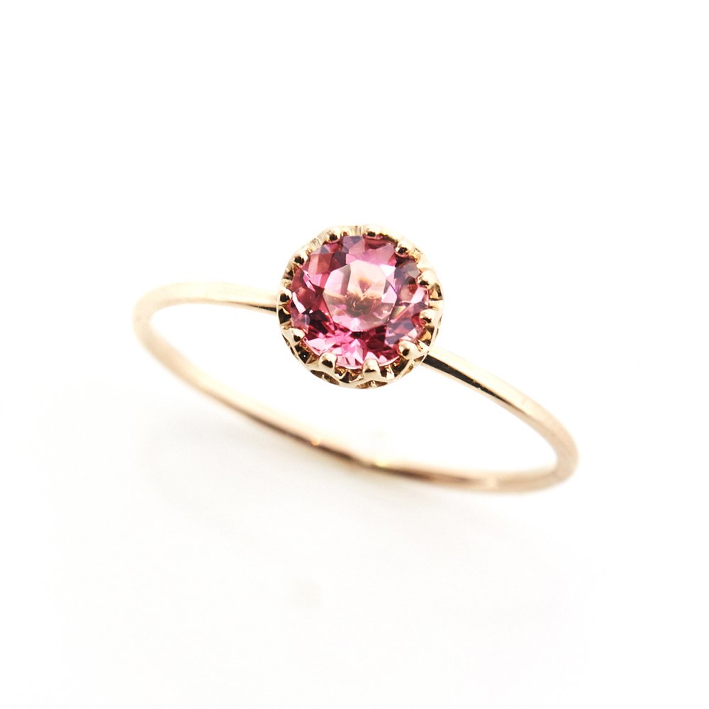 float ring pink Tourmaline/ 1904-013