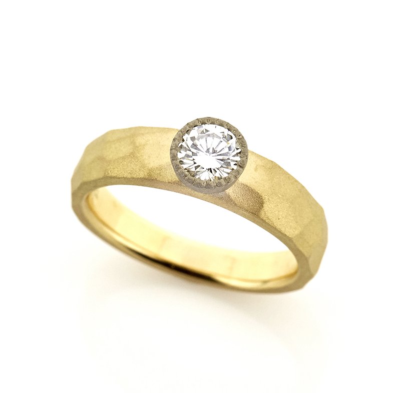 mill Diamond Cut Ring/1905-004