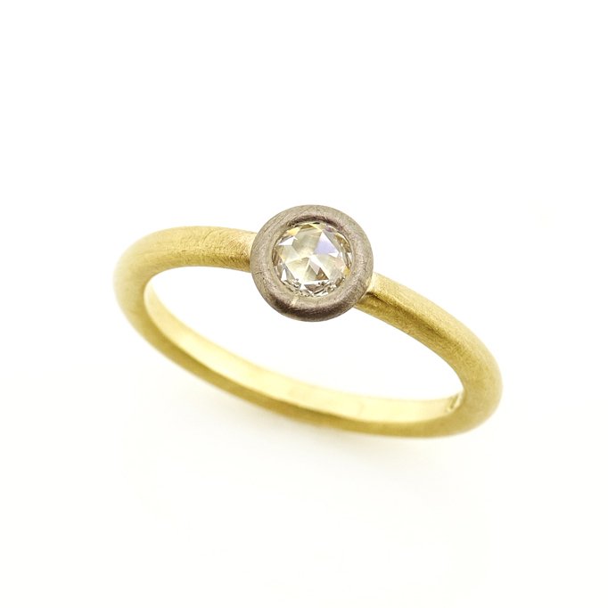 rose cut diamond materio ring/1906-010