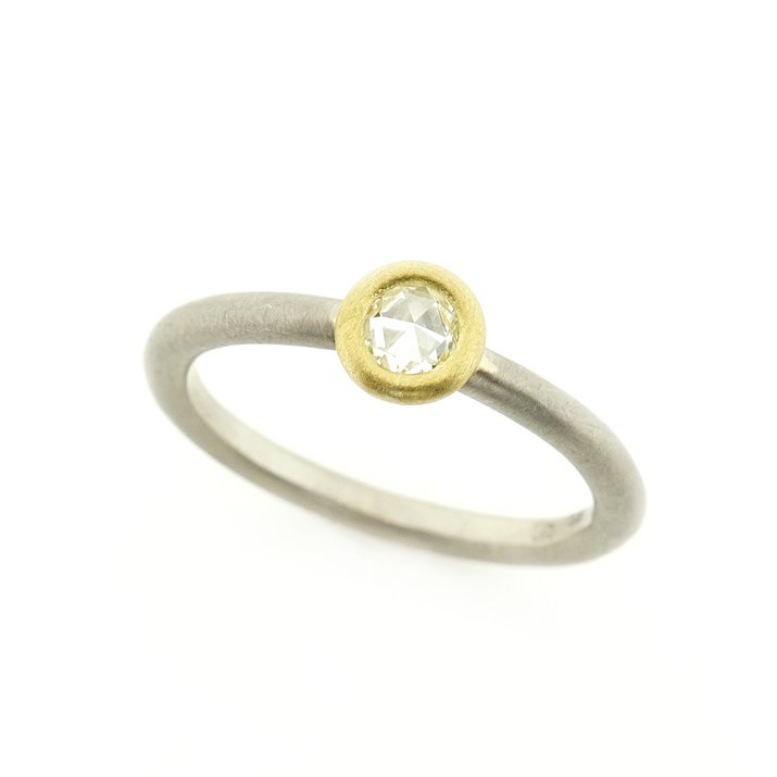 rose cut diamond materio ring/1906-011