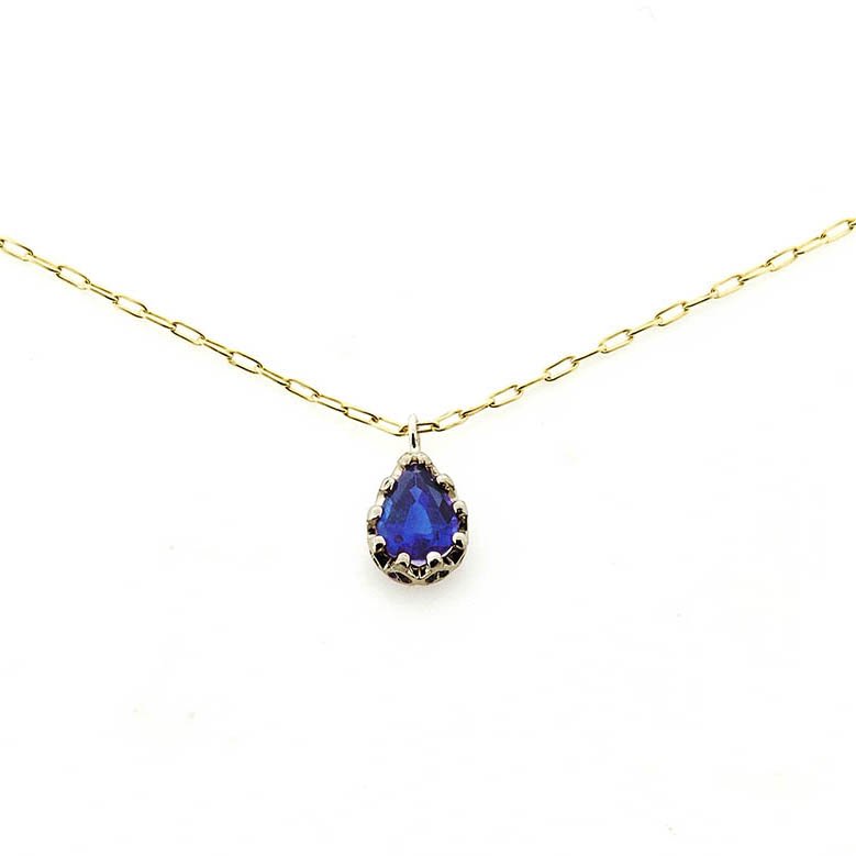 float necklace Sapphire/ 1911-014