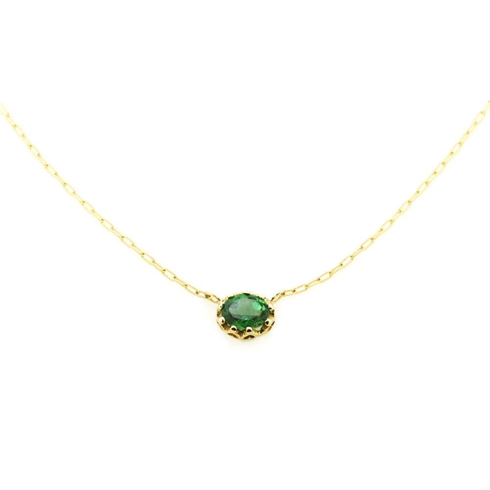float necklace Green Garnet / 2001-005