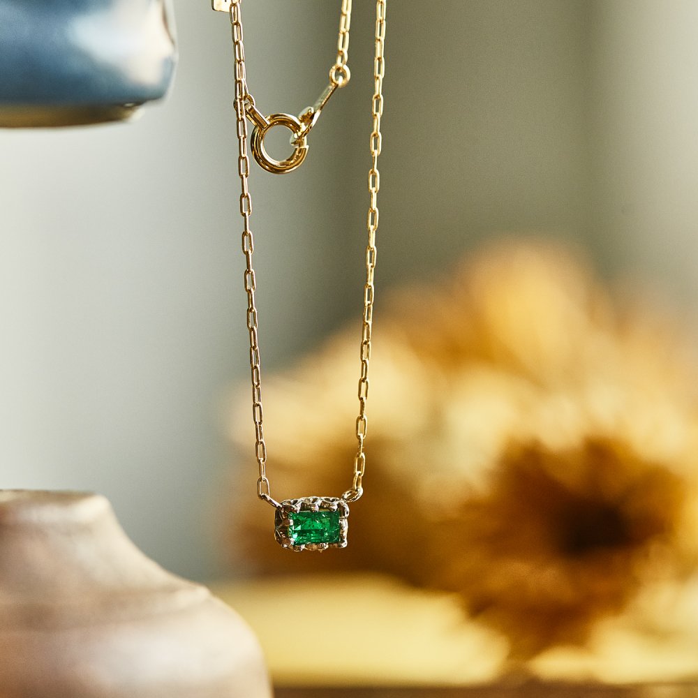 float necklace Emerald / 2105-011