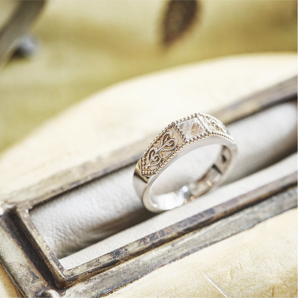 rough & heart ring /2203-003