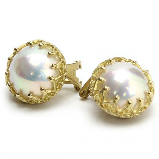 Mabe Pearl Earring　K18YG/1311-035