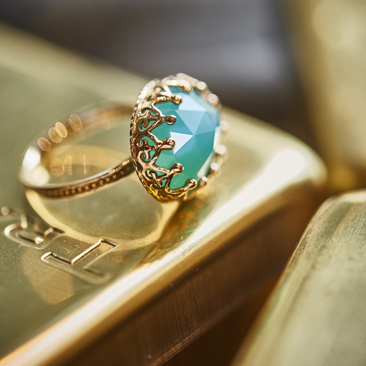 Jewel Ring Sea Blue Chalcedony/1508-021