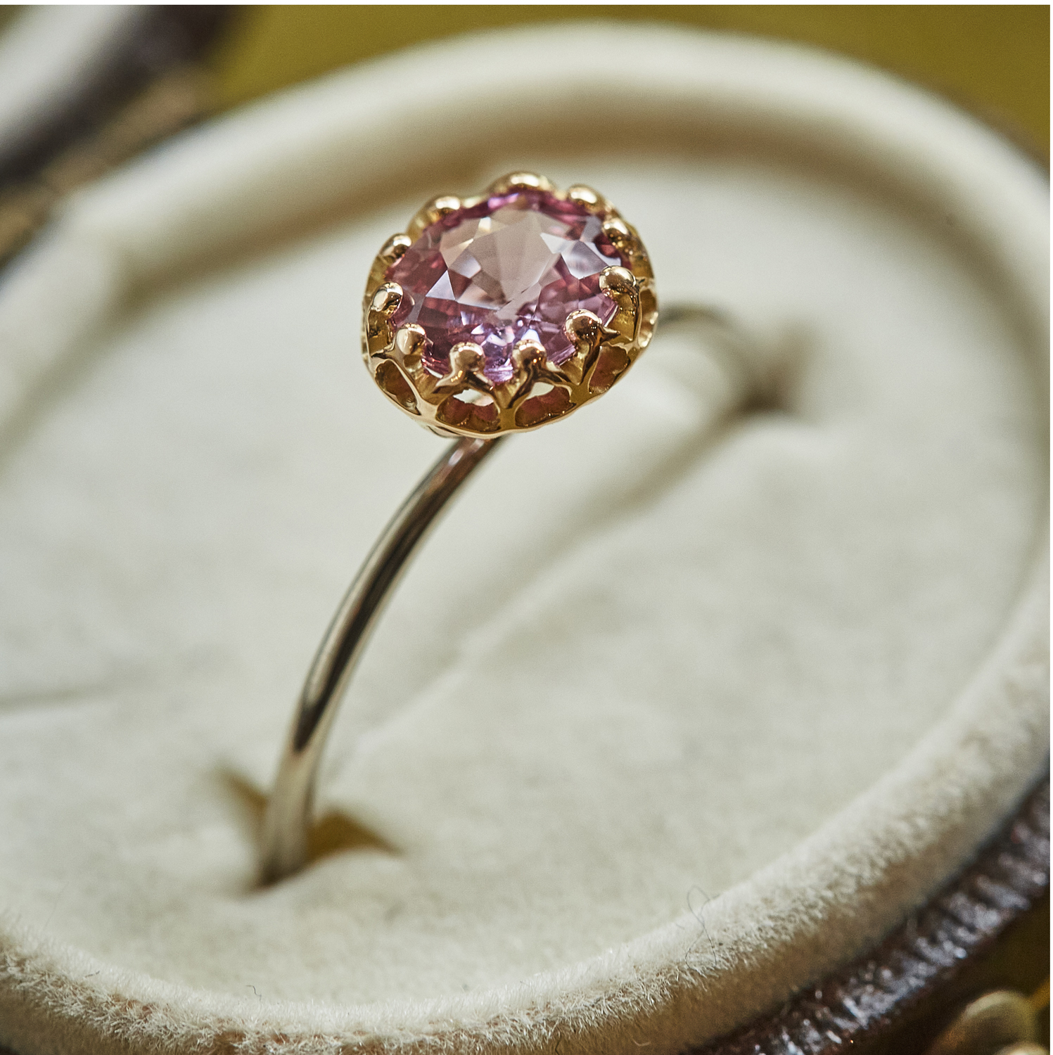 float ring Pink sapphire / 2205-010