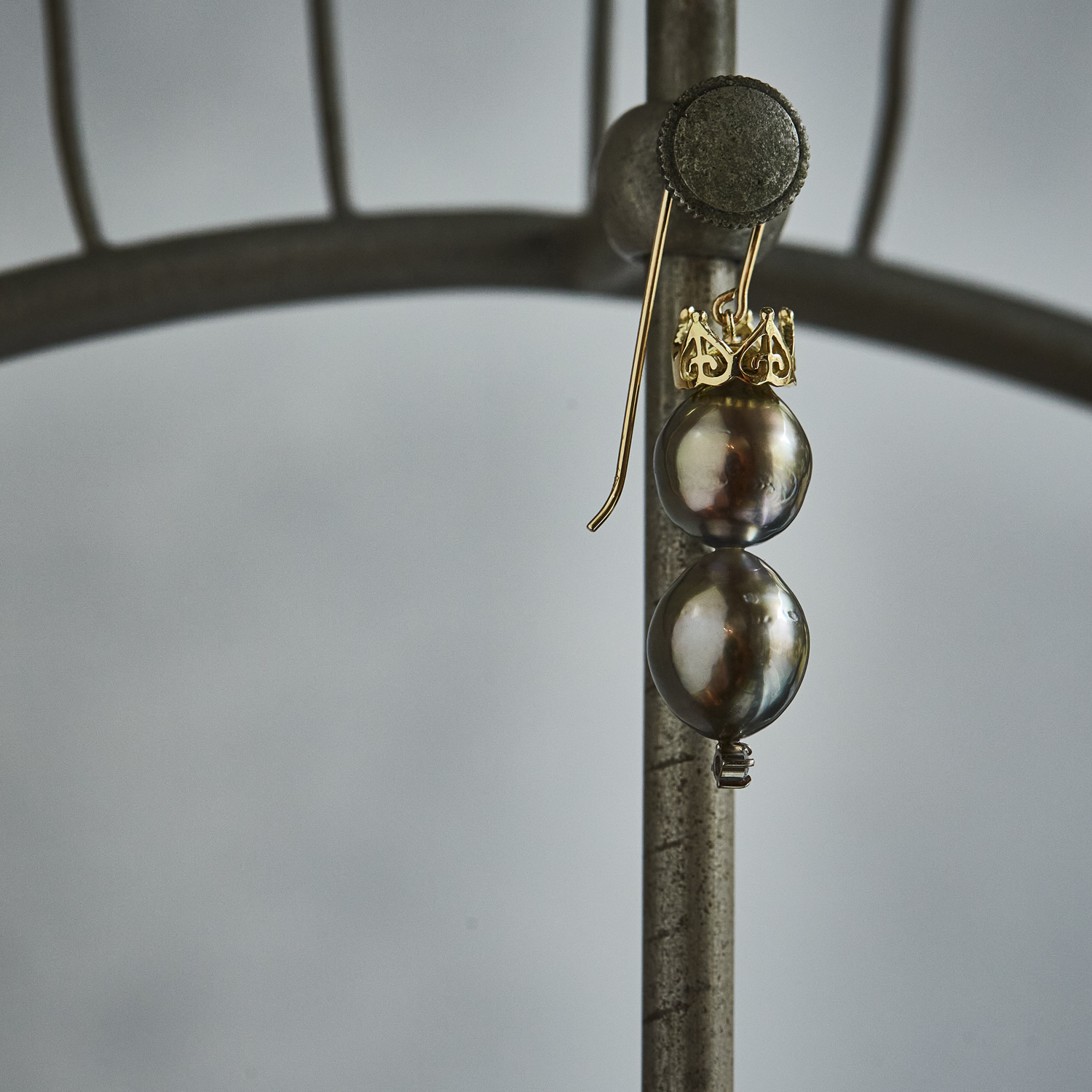 crown pearl pierce hook /2212-019