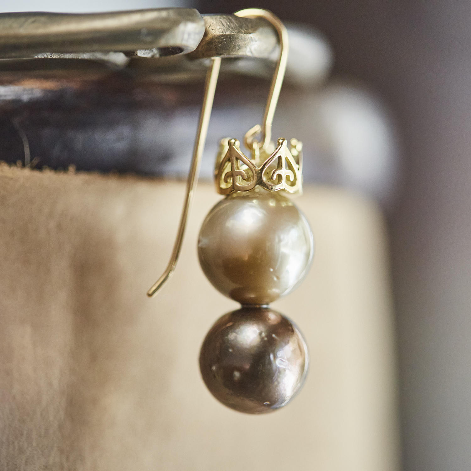 crown pearl pierce hook / 2212-018
