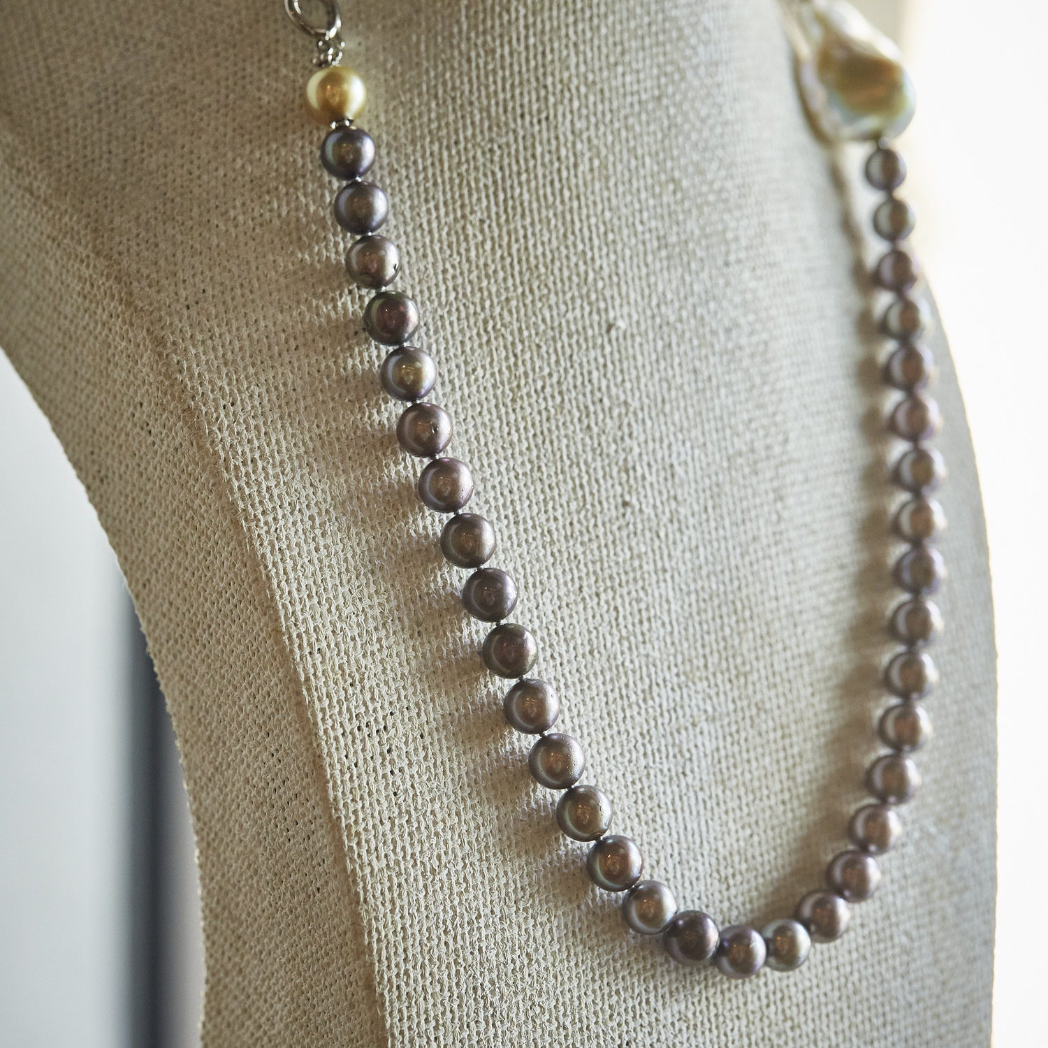 Link Akoya Pearl Necklace / 27cm/ 2306-022