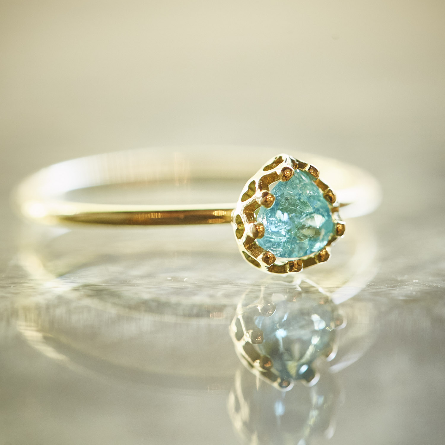 float ring Paraiba Tourmaline / 2311-014