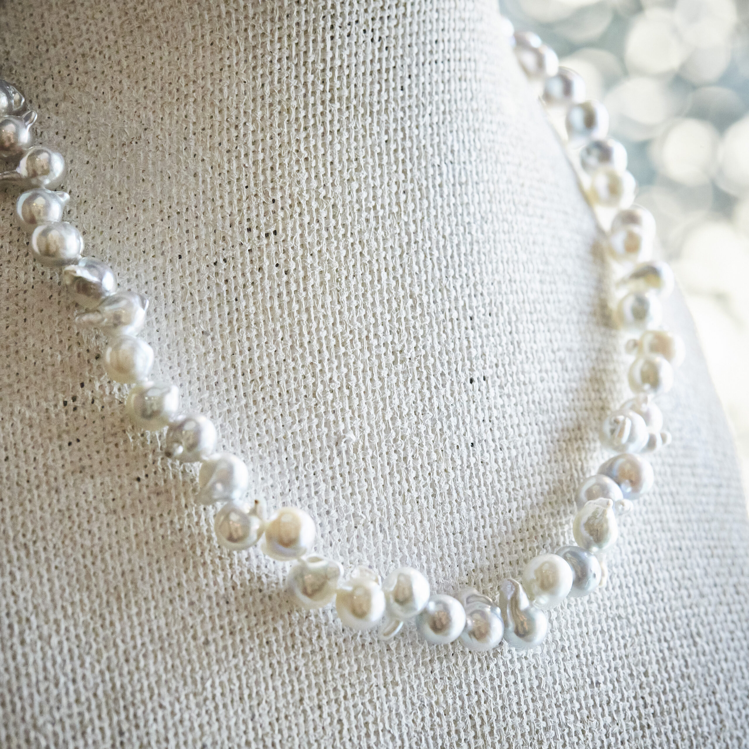 Link Akoya Baroque Pearl Necklace / 40cm / 2404-004