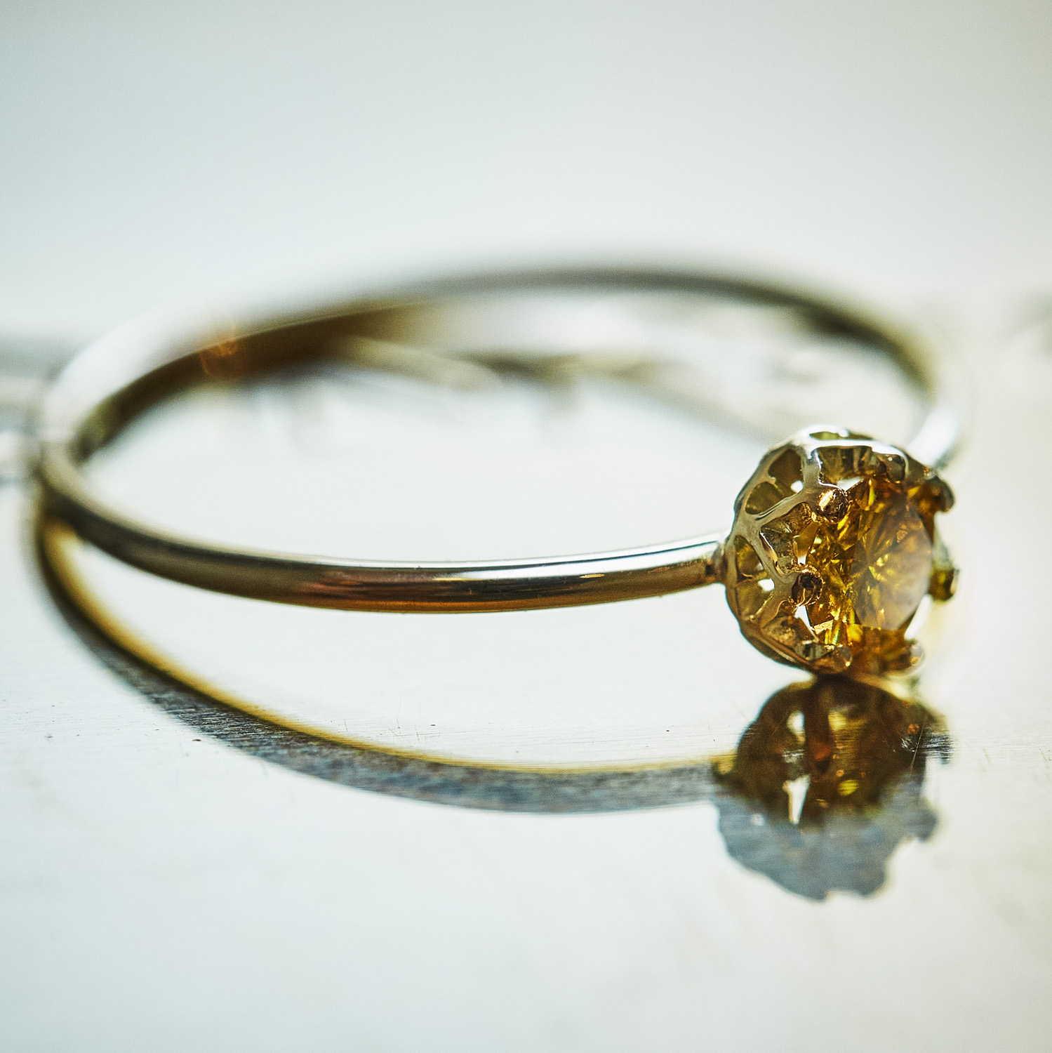 float ring Yellow Diamond / 2404-017