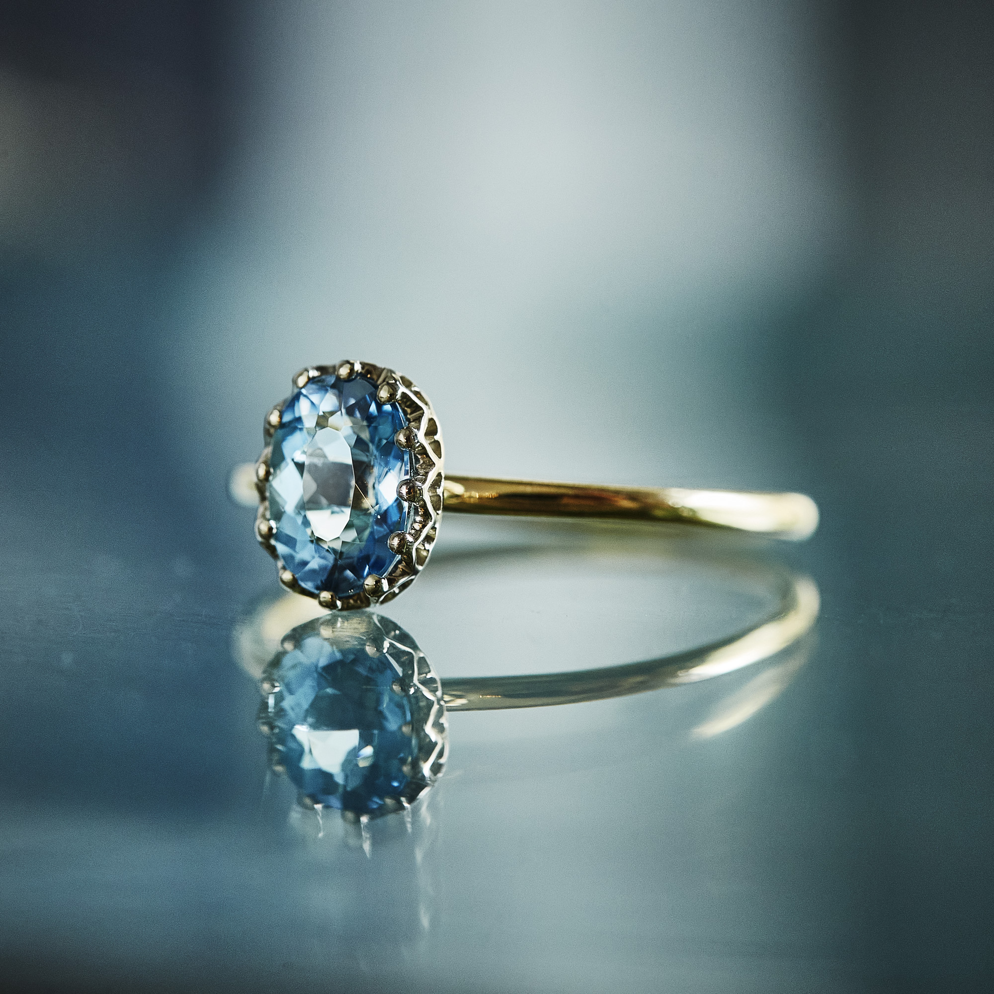 float ring Aquamarine / 2505-009