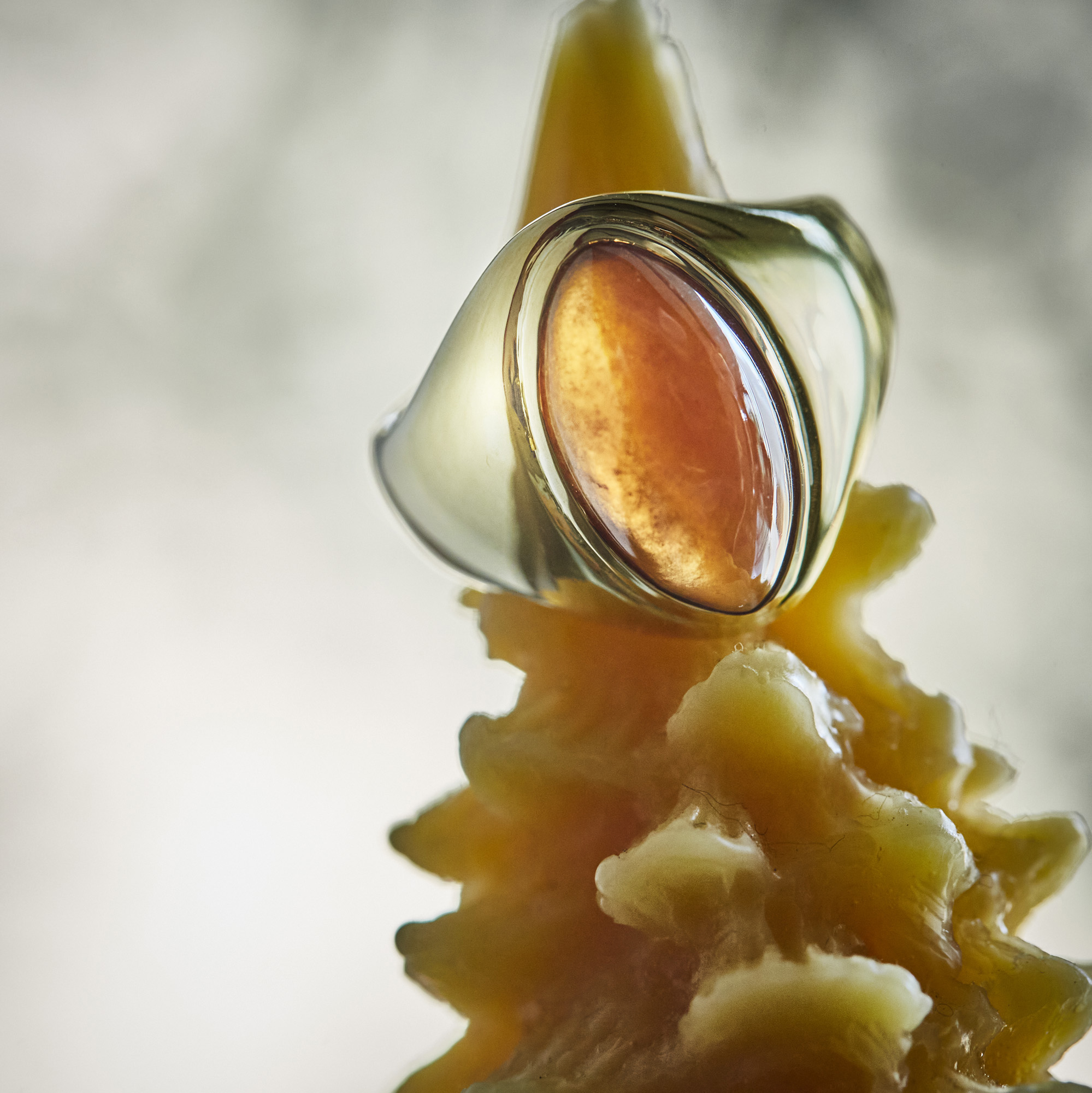 Marquis ring Hessonite Gurnet /  2506-007