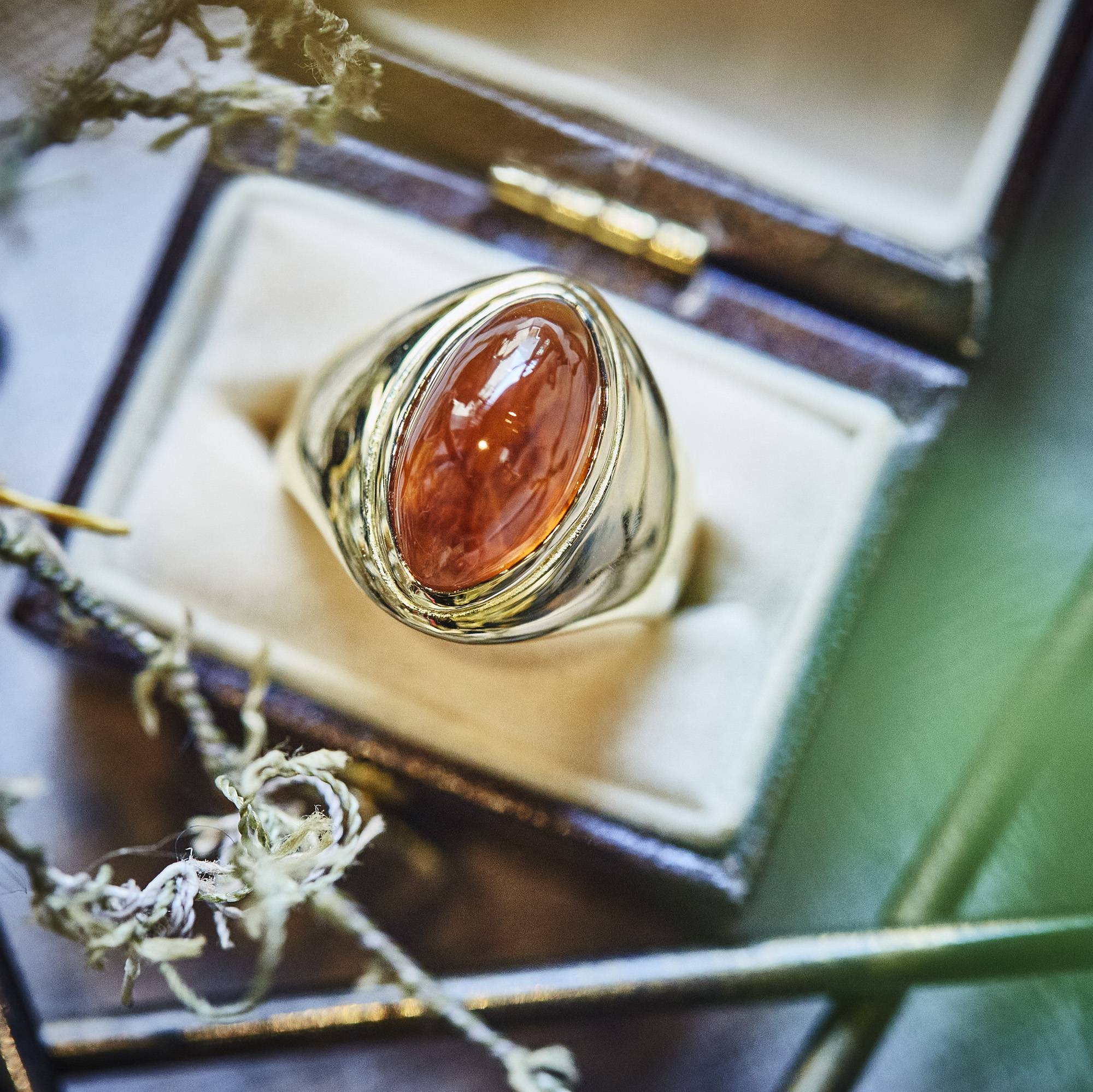 Marquis ring Hessonite Gurnet /  2506-006