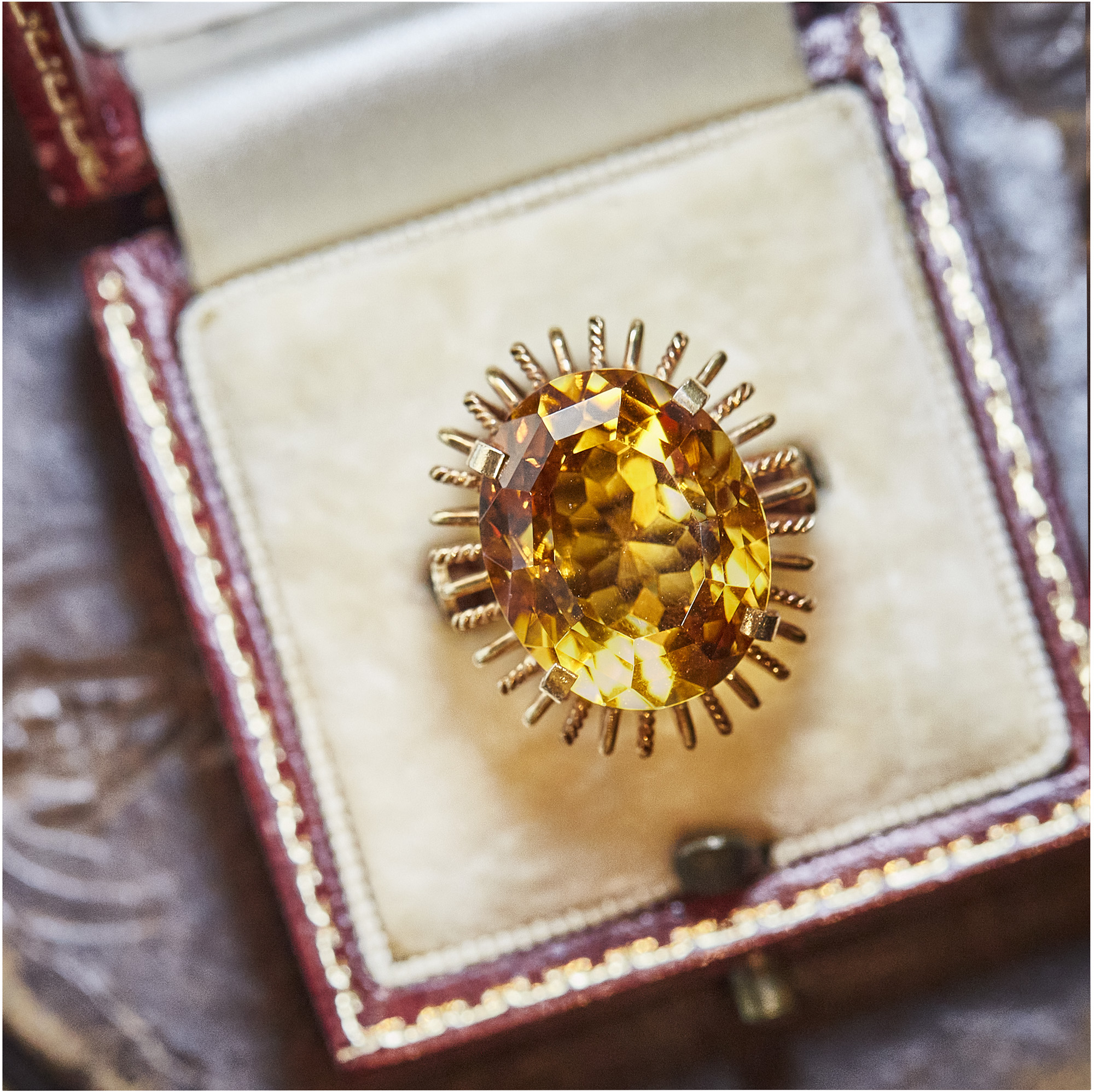 Vintage Citrine ring / 2509AU010