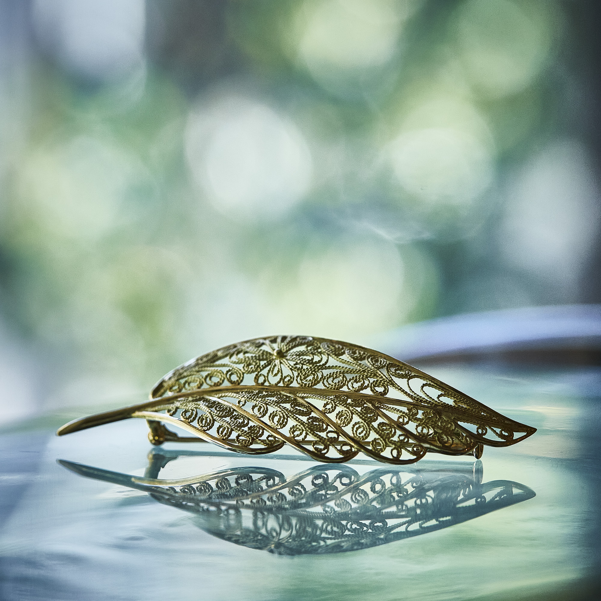 Vintage Leaf brooch / 2511AU015