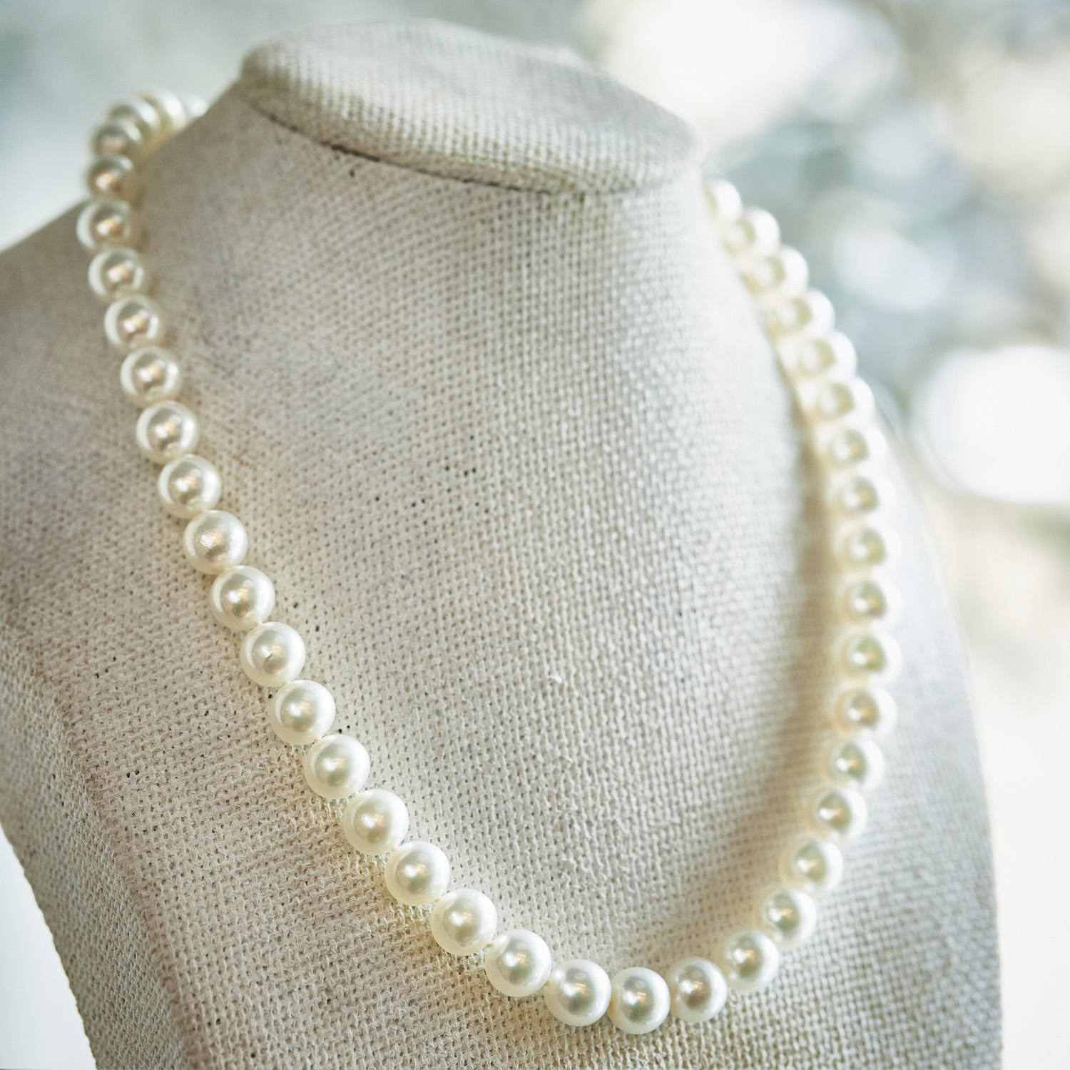 Link Akoya pearl choker / 2510-004
