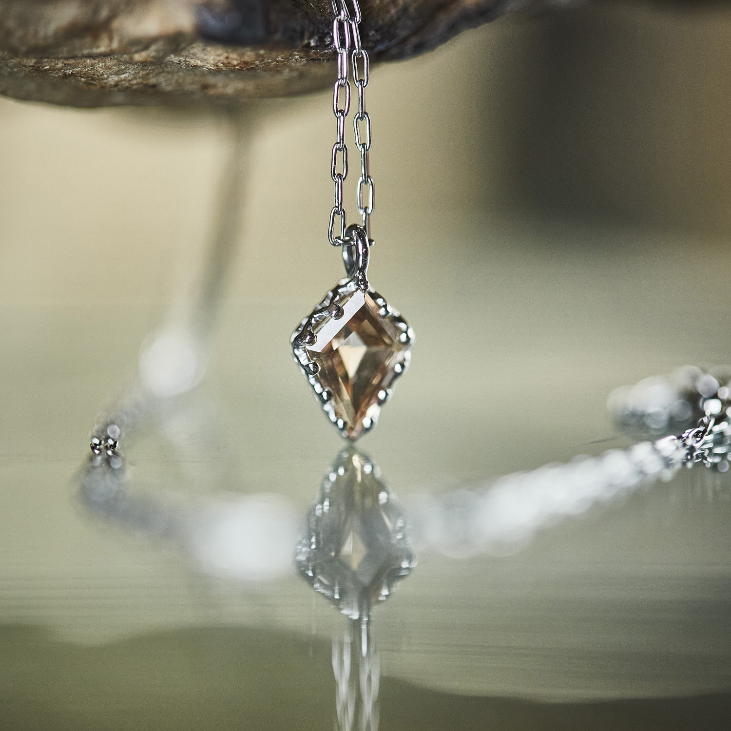 float necklace imperial Topaz / 2603-026