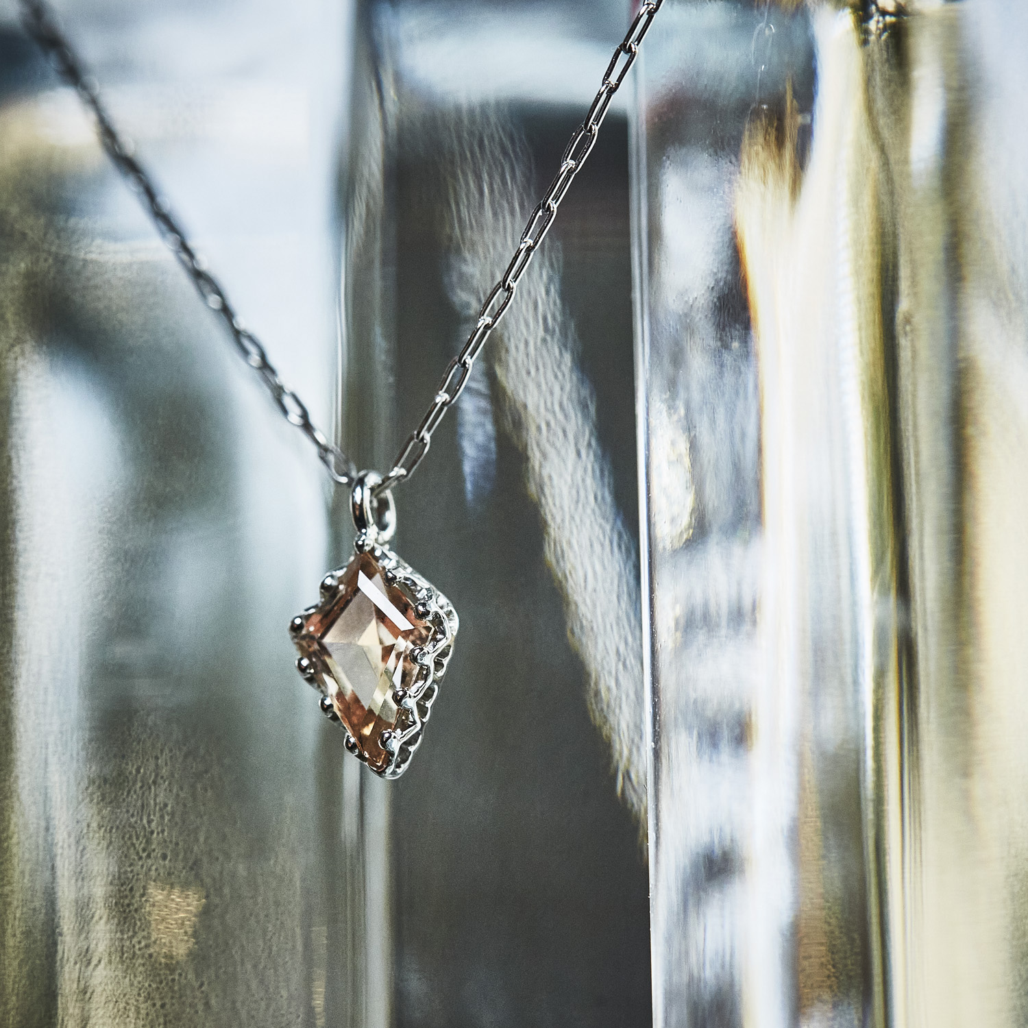 float necklace imperial Topaz / 2603-026