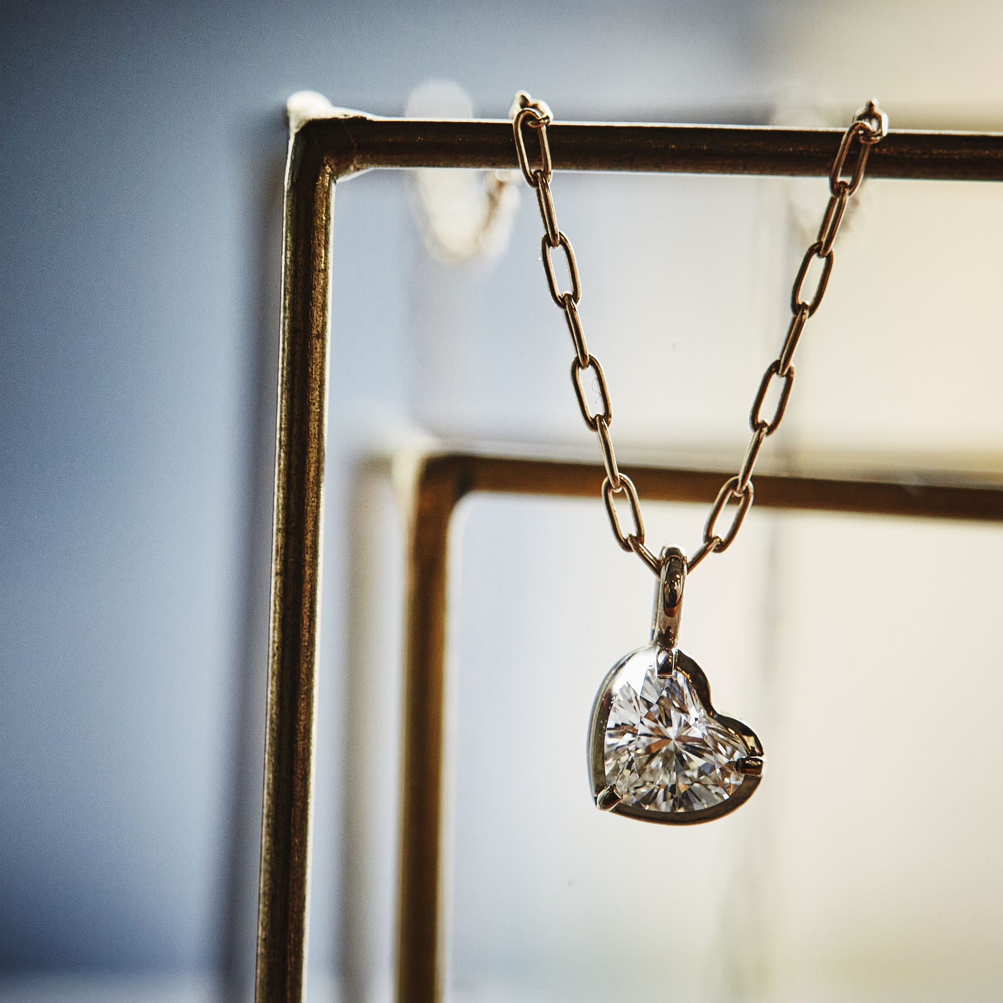 cut down Heart Necklace  /  2604-008