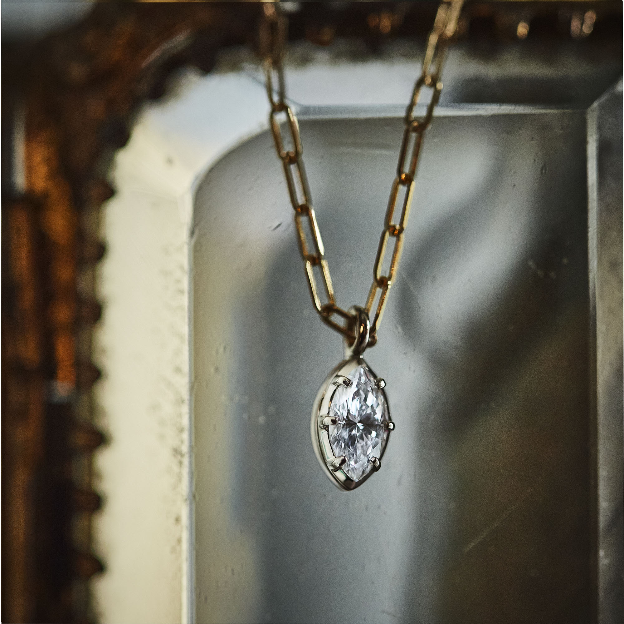 cut down Marquise Necklace / 2605-005
