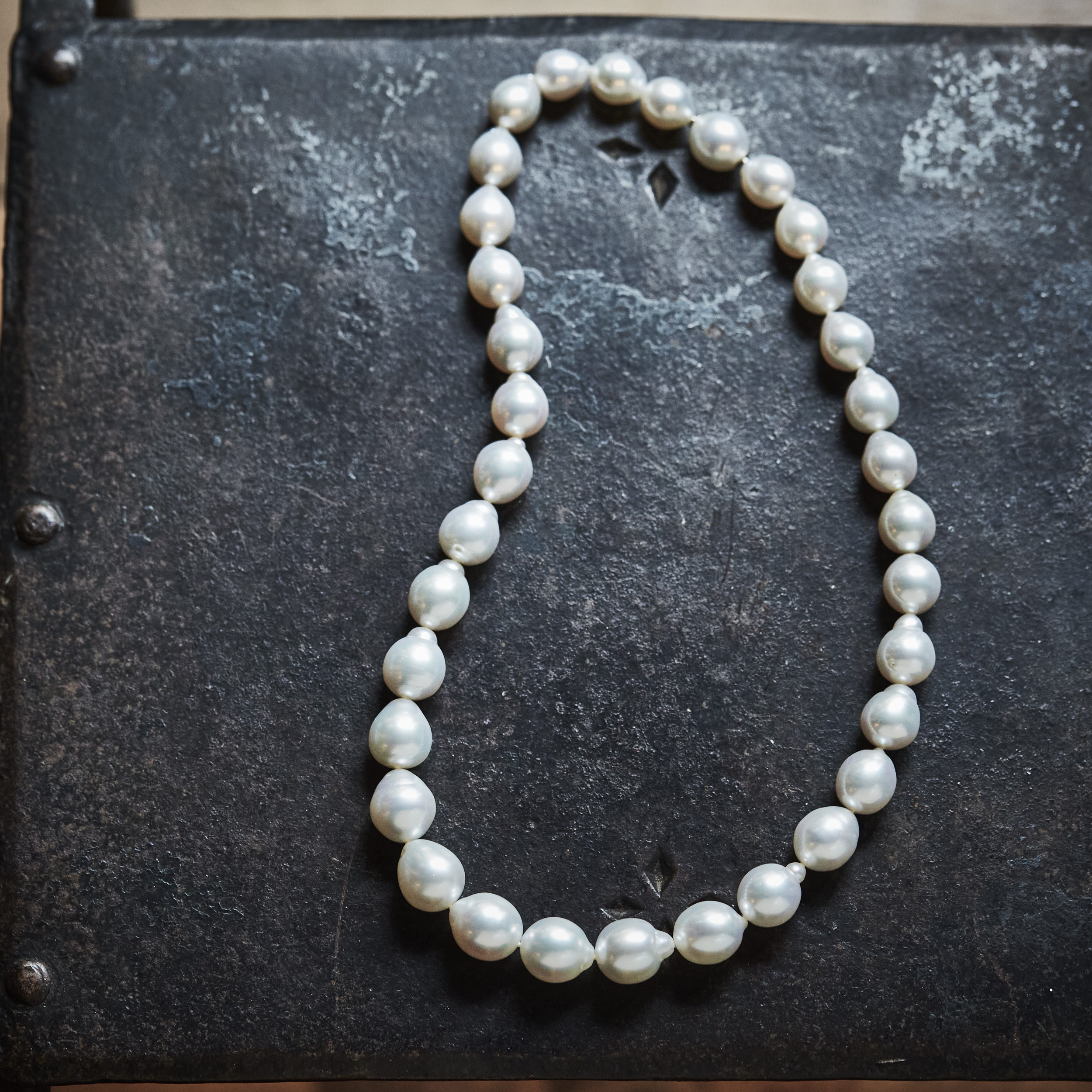 Link White South Sea Pearl necklace (baroque) / 2608-016