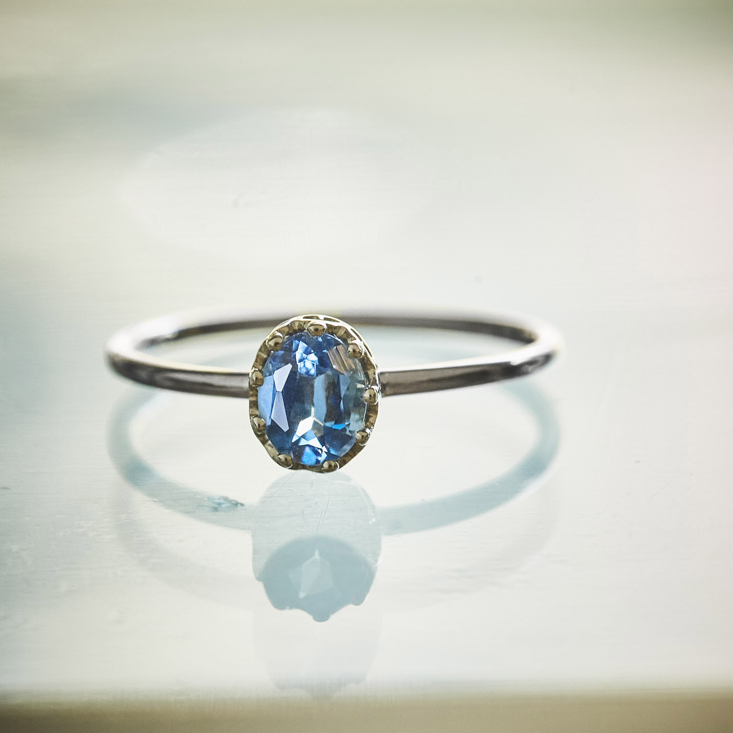 float ring Aquamarine / 2610-005